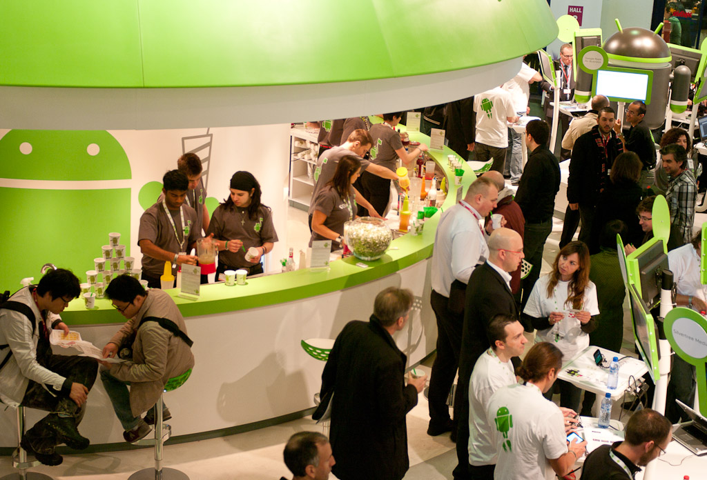 Smoothie bar at the MWC 2011 Android booth