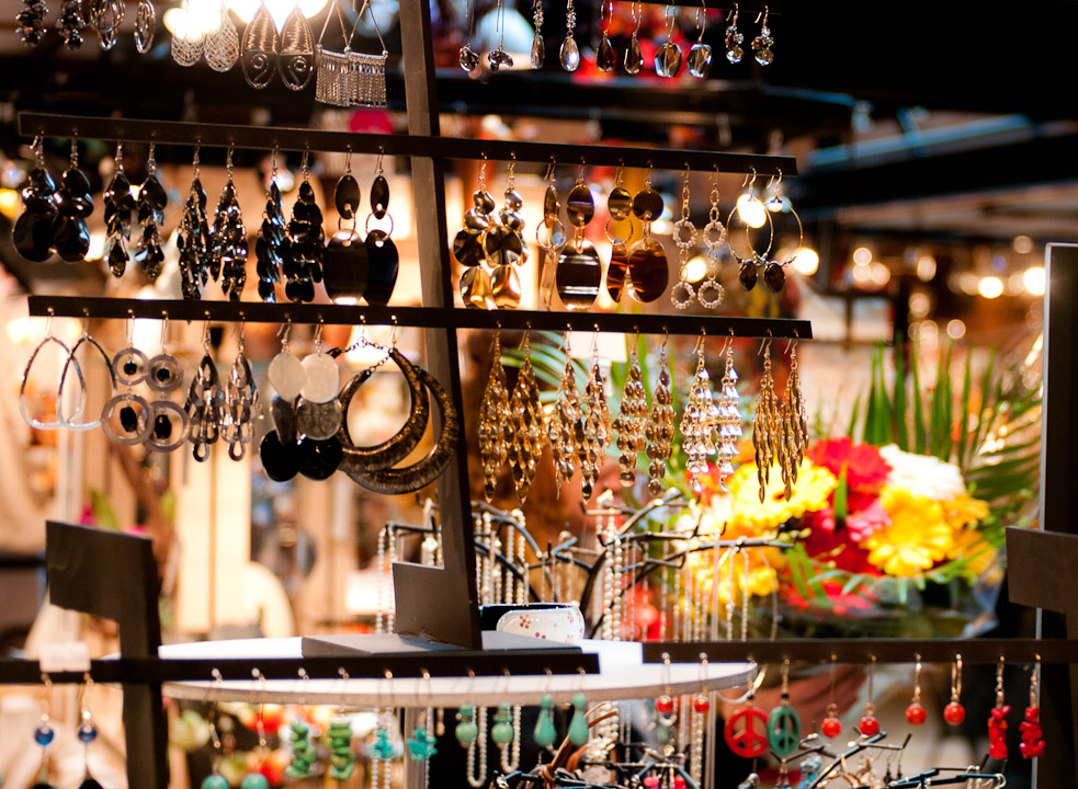 Baubles for sale at Lonsdale Quay market