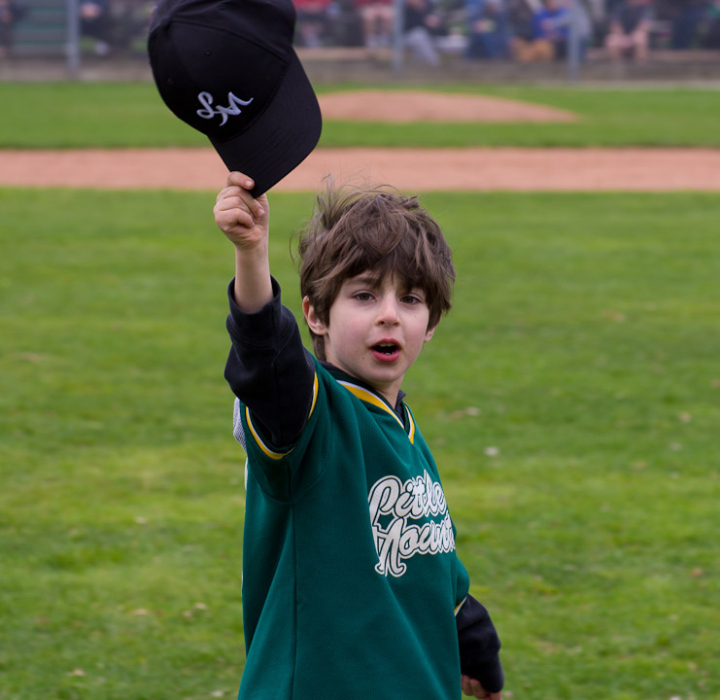 Little Mountain Baseball little leaguers in the opening-day march