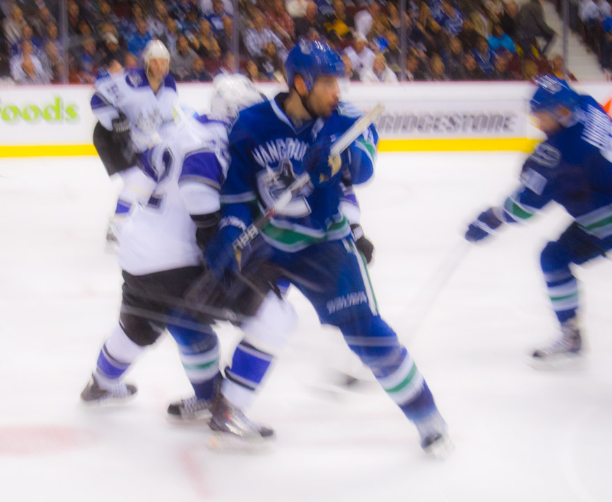 Blurry hockey photo