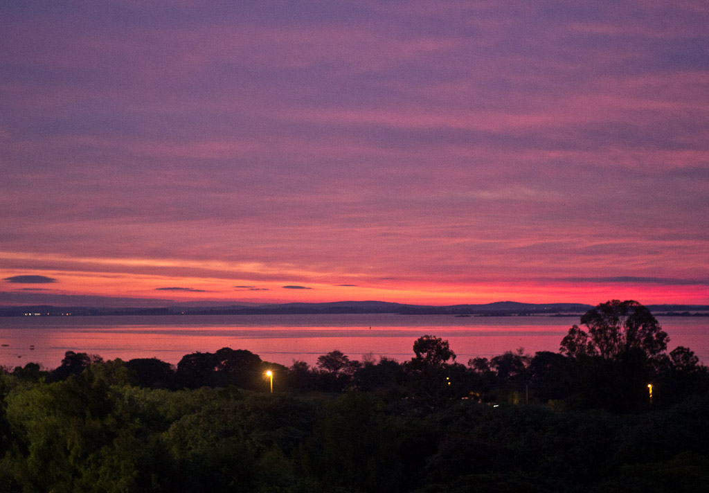 Sunset from Porto Alegre over the Rio Guaíba