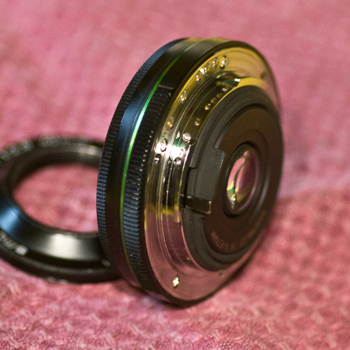 Recently-repaired Pentax 40mm “pancake” prime lens