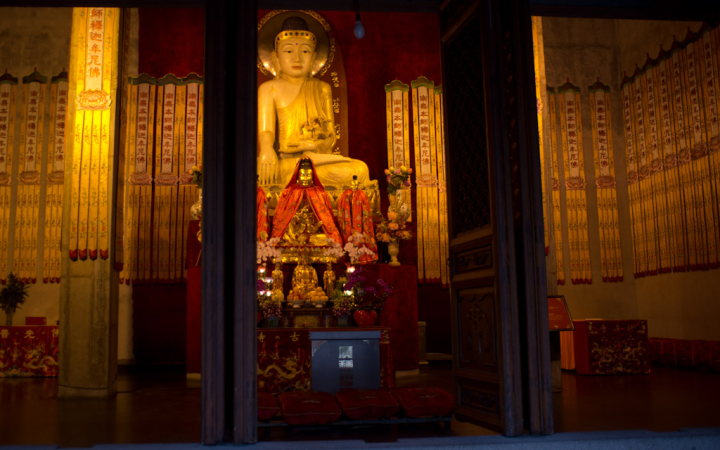 White jade Buddha at Jing ’an temple in Shanghai