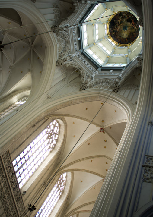 Inside Antwerp cathedral