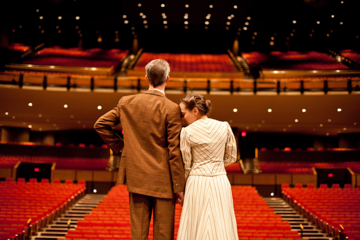 All the Way Home rehearsal on the stage of the Queen Elizabeth Theatre