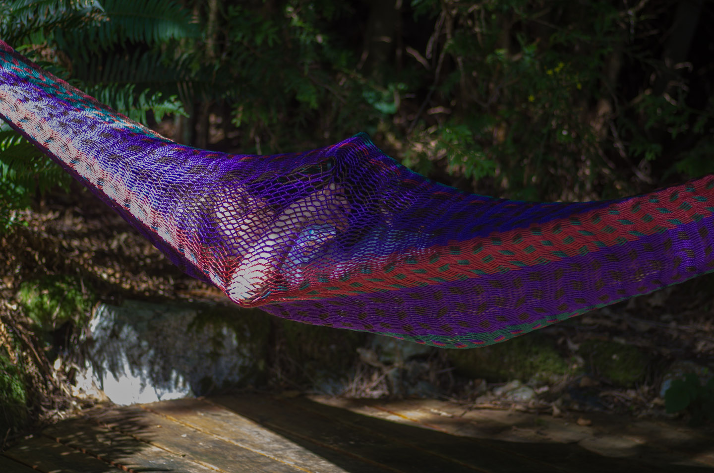 Girl in hammock with tablet