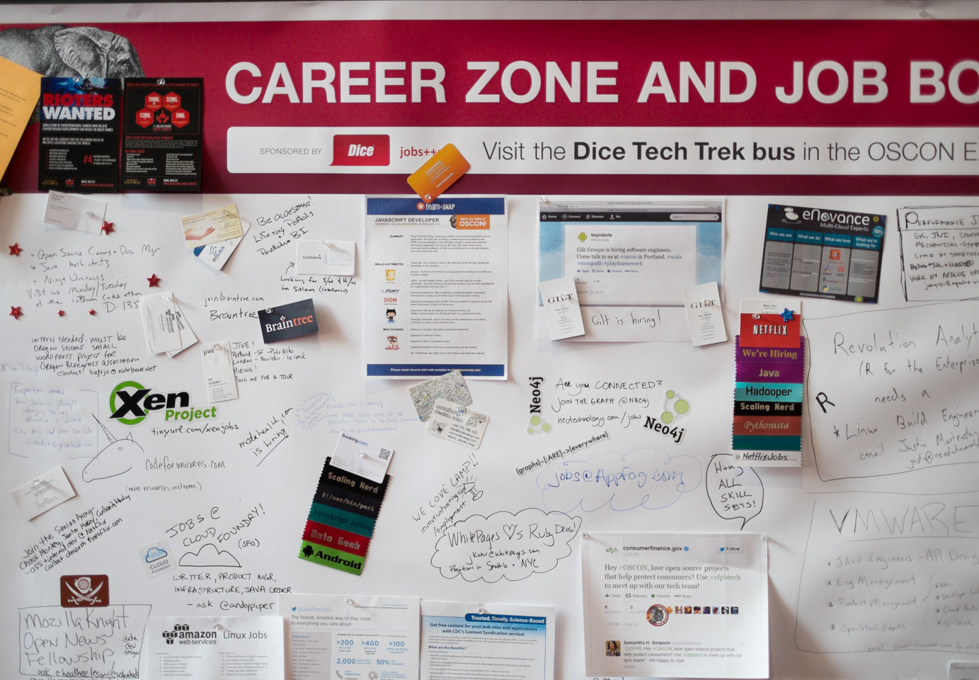 The jobs board at OSCON 2013