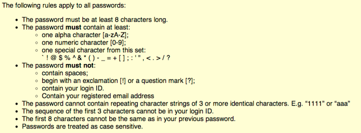 Password Rules