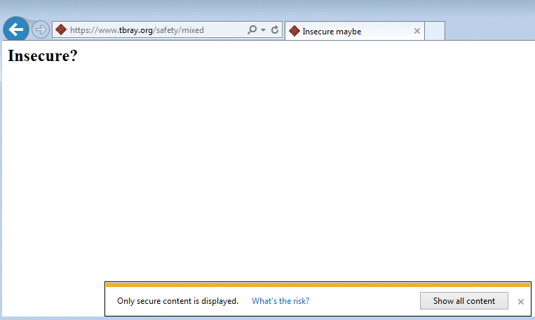 IE 11, mixed-security-content site