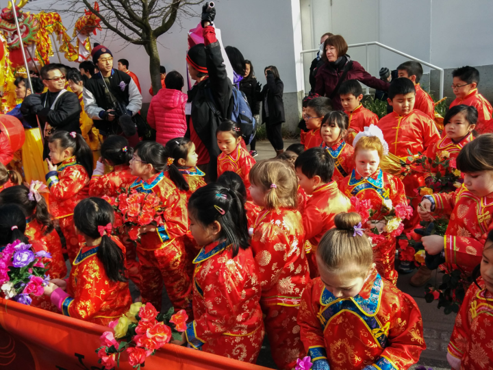 Paraders disbanding after the 2014 Vancouver Chinese New Year parade