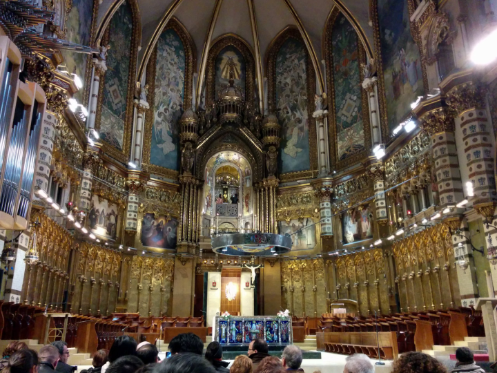 Interior of Montserrat Abbey