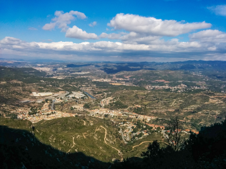 Looking down from Montserrat Abbey