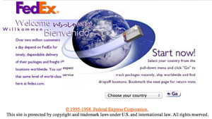Fedex.com in 1998