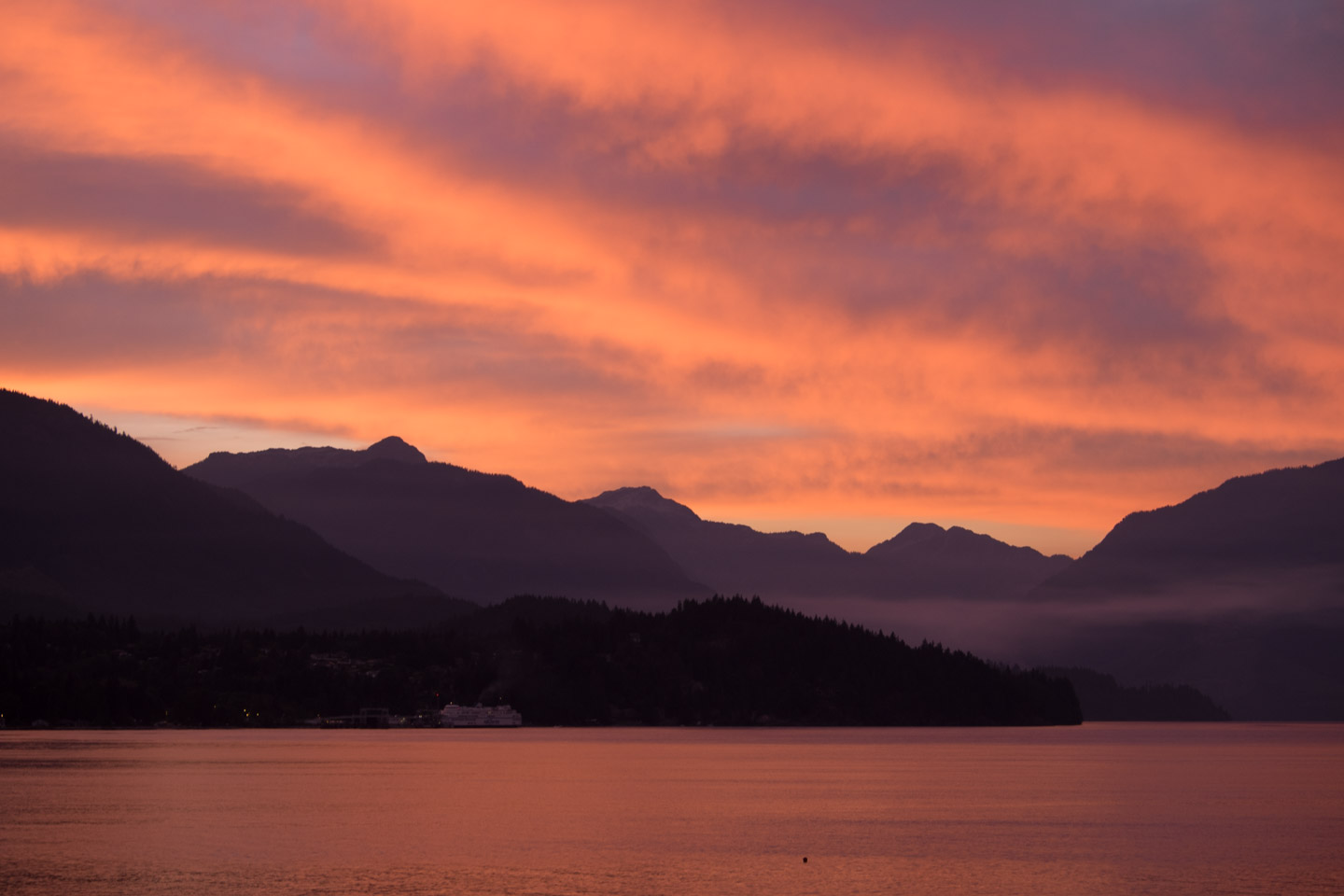 Howe sound sunset