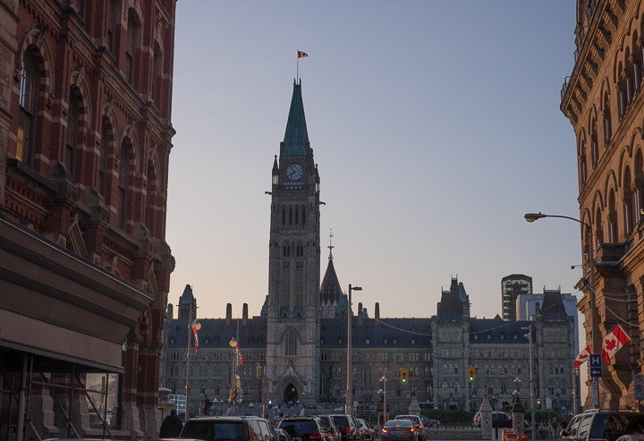 Canadian Parliament from Metcalfe Street