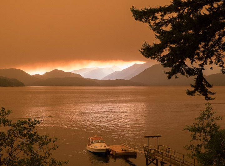 Smoky morning over Howe Sound