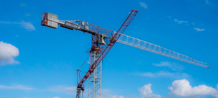 Vancouver cranes, looking up