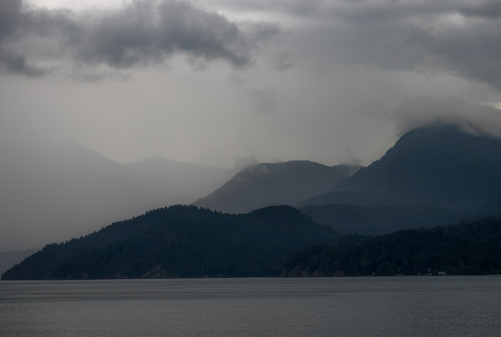 Dark clouds/mountain treatment