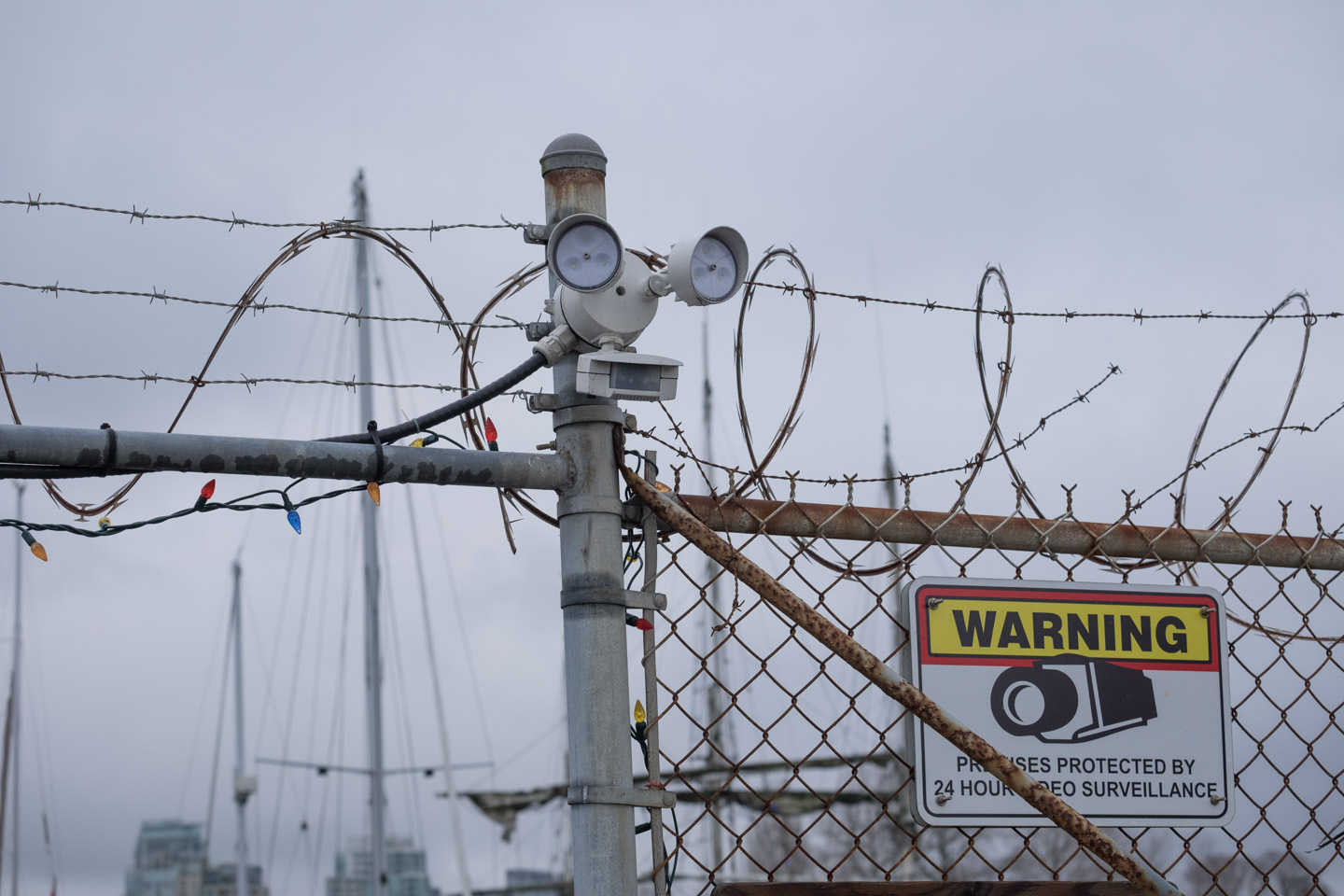 Christmas lights and security measures