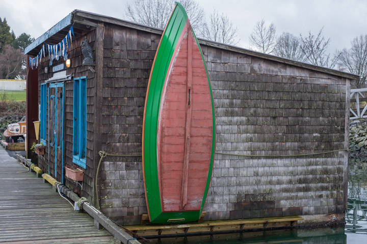 Christmas-themed boat