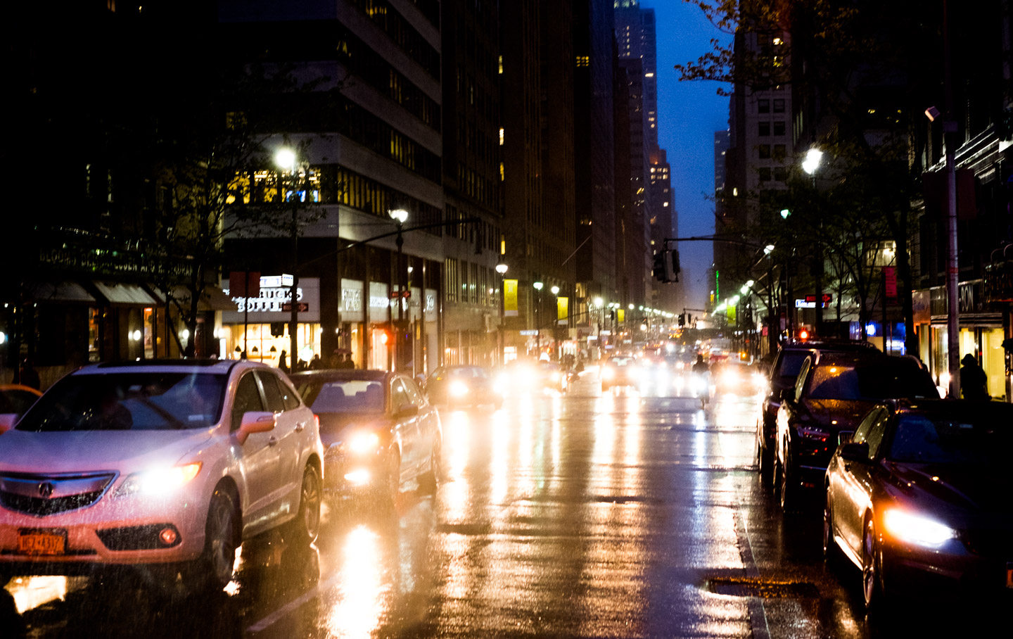 New York in a rainstorm