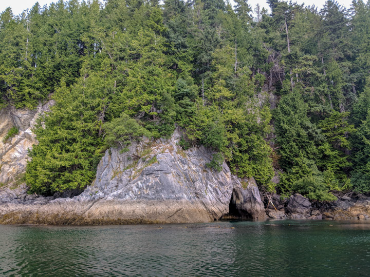 Little water cave in Haida Gwaii