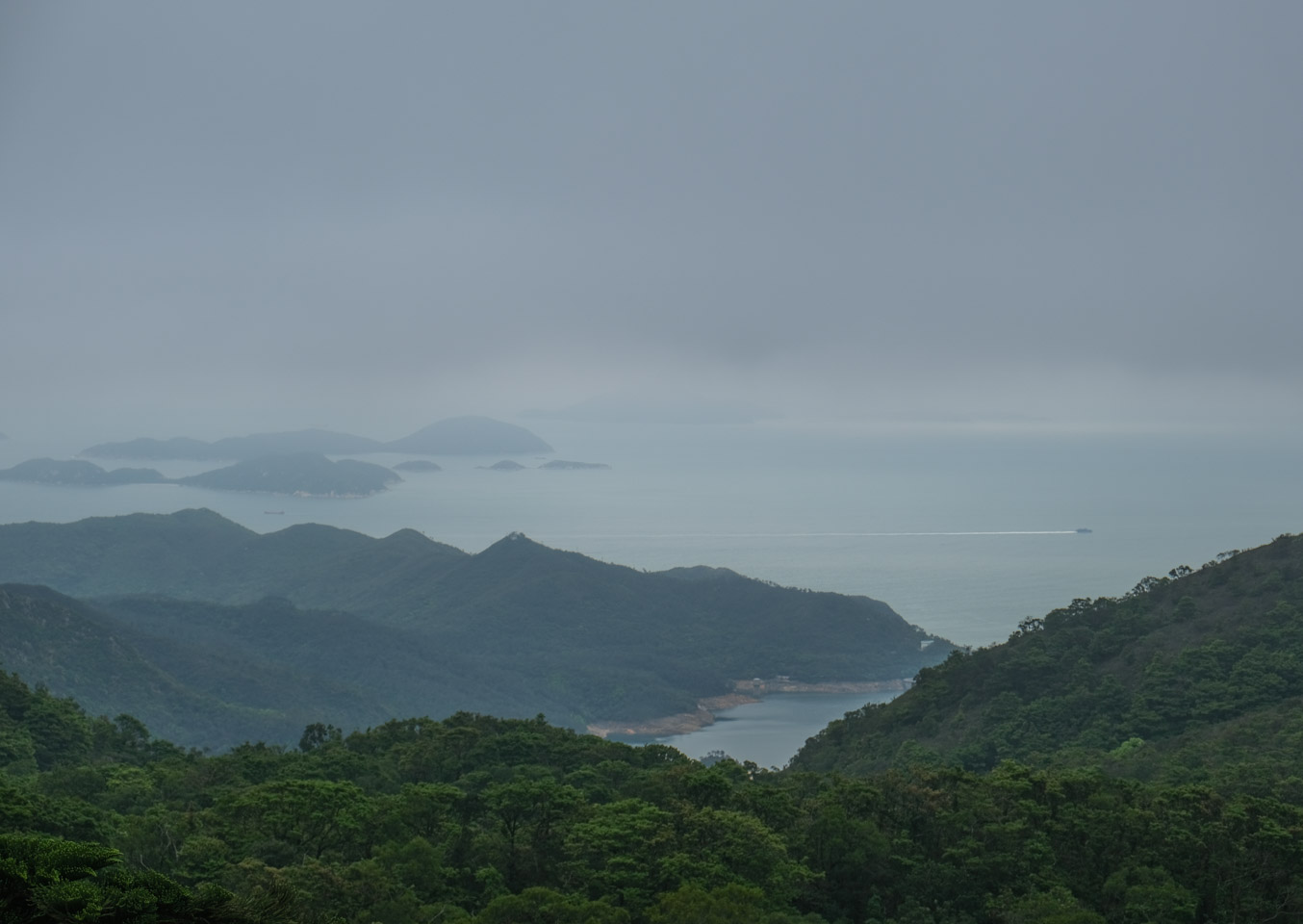 The view out to see from the Tian Tan Buddha