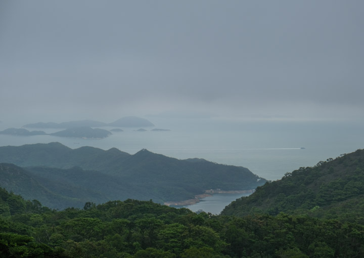 The view out to see from the Tian Tan Buddha