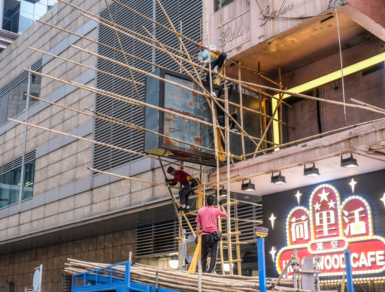 Hong Kong bamboo scaffolding construction