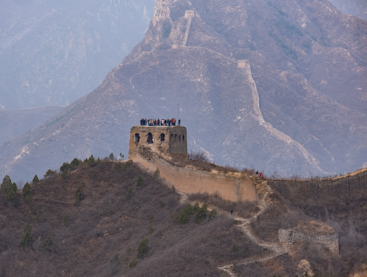 People on Gubeikou Great Wall Tower