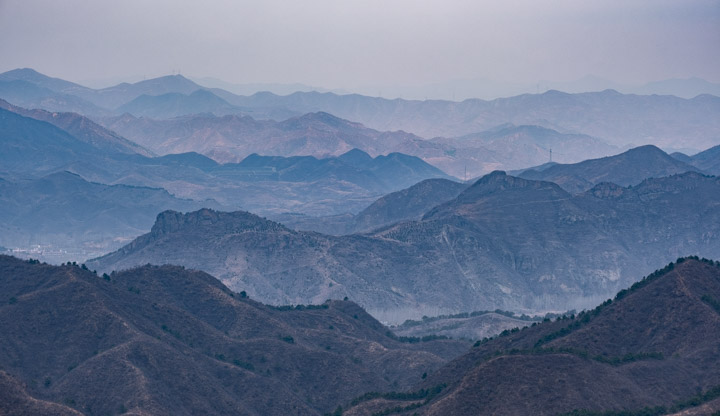 View approaching Jinshanling Great Wall