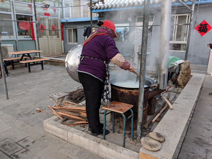 Cooking rice in Gubeikou