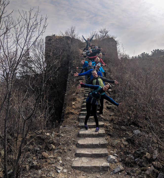 Tour group on Gubeikou Great Wall