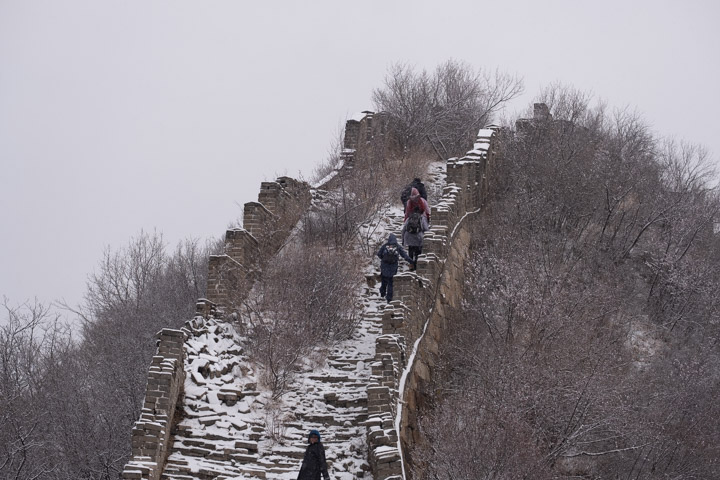 The Jiankou Great Wall in snow