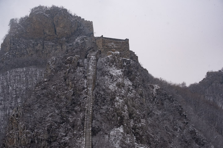 The Jiankou Great Wall in snow