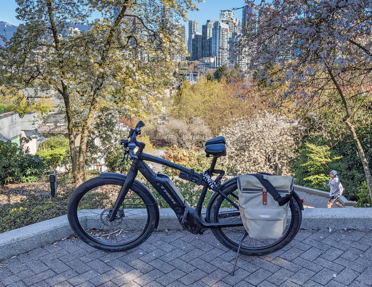 Nice view along a Vancouver e-bike commute