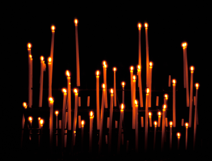 Candles in Chartres cathedral