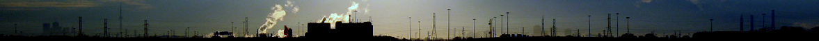 Header graphic: Toronto skyline from the     airport, spot the CN Tower