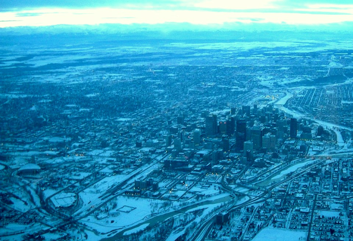 Calgary from the air