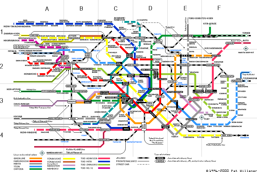 Tokyo subway map