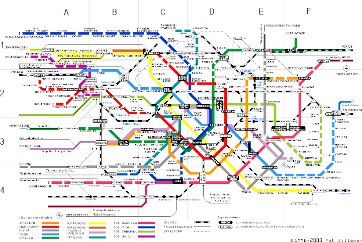 Tokyo subway map