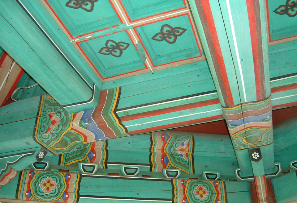 Ceiling of Korean pavilion at Van Dusen gardens