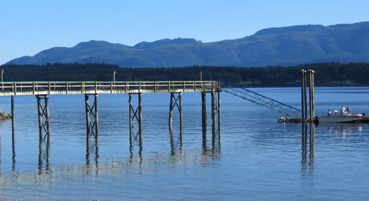 looking west from Hornby Island