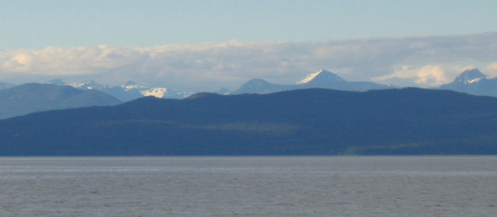 looking east from Hornby Island