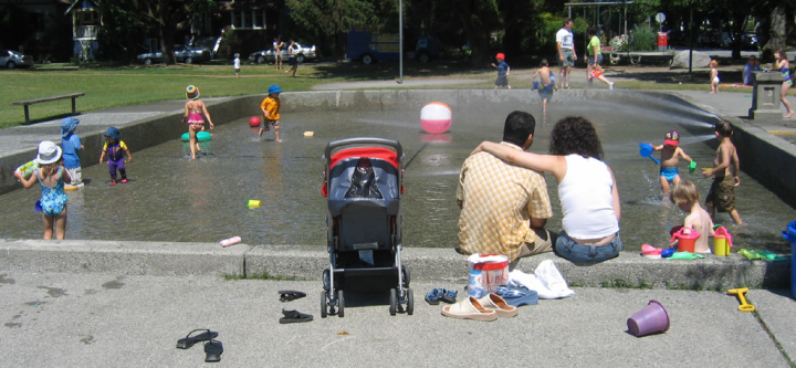 Wading pool in a Vancouver park