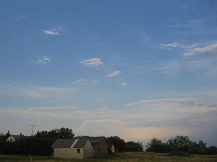 Saskatchewan farm outbuildings, with sky Saskatchewan farm outbuildings, with sky
