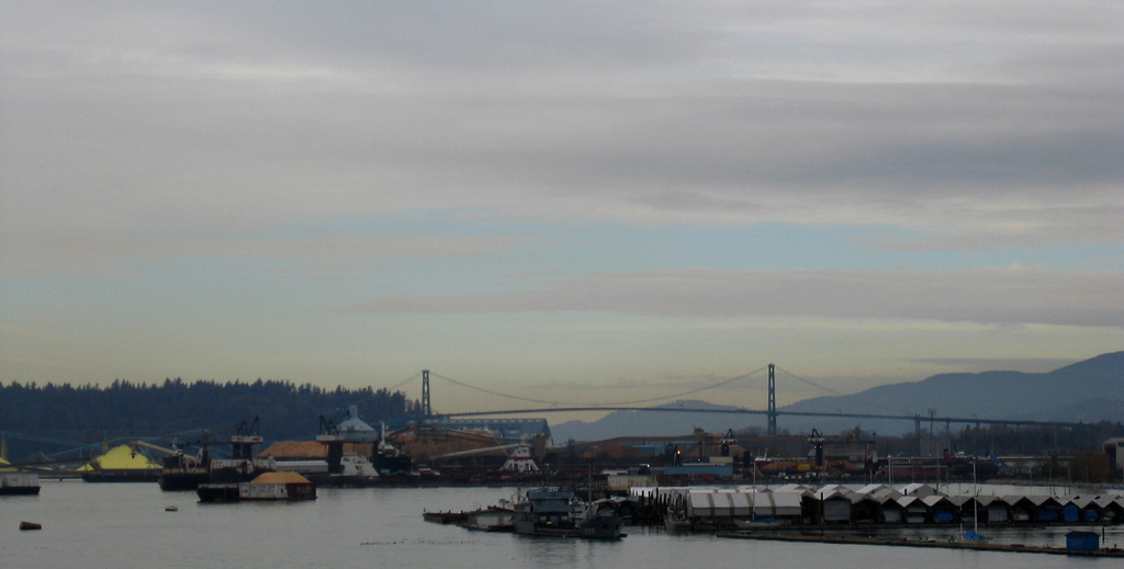 Looking West across Vancouver Harbor from Lonsdale Quay