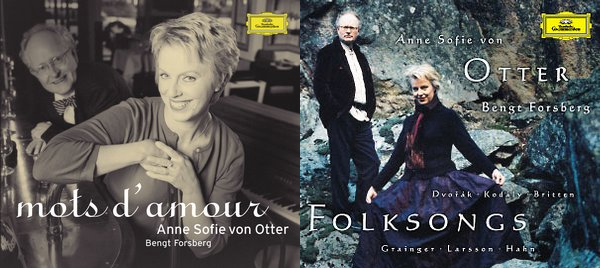 Album covers featuring von Otter and Forsberg Album covers featuring von Otter and Forsberg