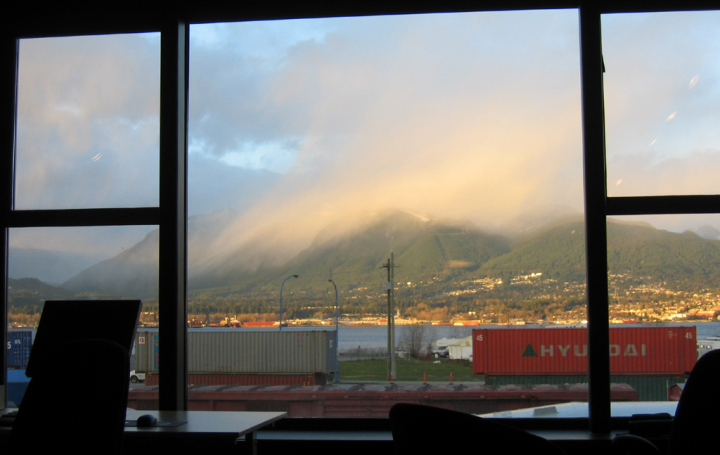 View out Gastown window