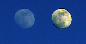 The Photoshop Levels tool applied to the moon